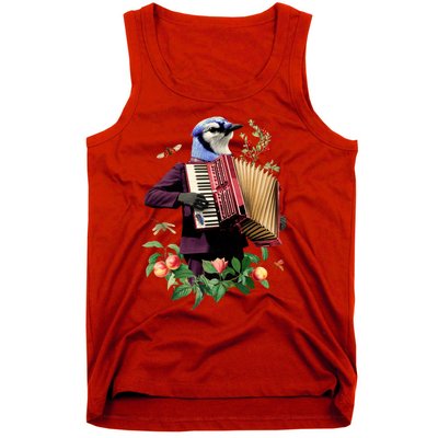 Blue Bird Fancy Animal Musician Tank Top