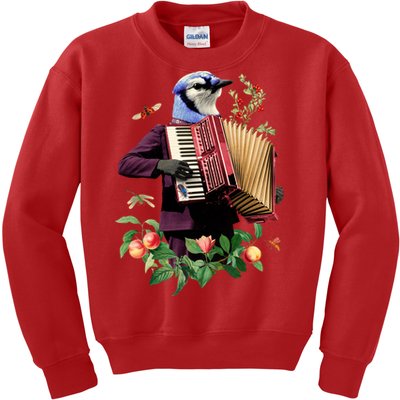 Blue Bird Fancy Animal Musician Kids Sweatshirt