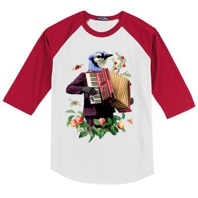 Blue Bird Fancy Animal Musician Kids Colorblock Raglan Jersey