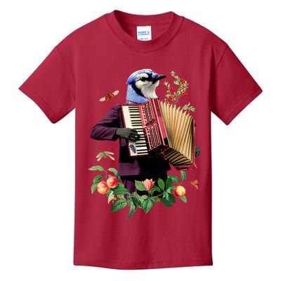 Blue Bird Fancy Animal Musician Kids T-Shirt