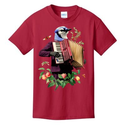 Blue Bird Fancy Animal Musician Kids T-Shirt