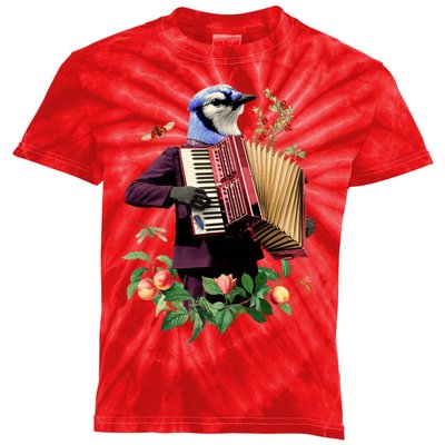 Blue Bird Fancy Animal Musician Kids Tie-Dye T-Shirt