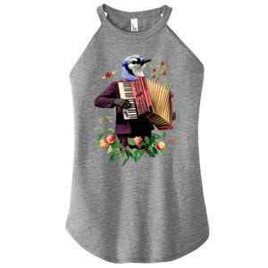 Blue Bird Fancy Animal Musician Women's Perfect Tri Rocker Tank