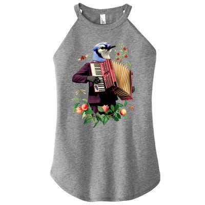 Blue Bird Fancy Animal Musician Women's Perfect Tri Rocker Tank