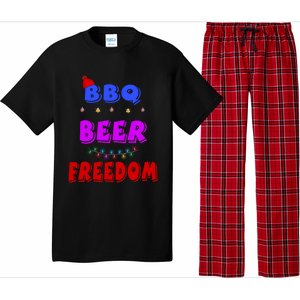 Bbq Beer Freedom America Christmas Cool Gift Pajama Set