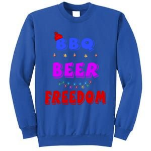 Bbq Beer Freedom America Christmas Cool Gift Sweatshirt