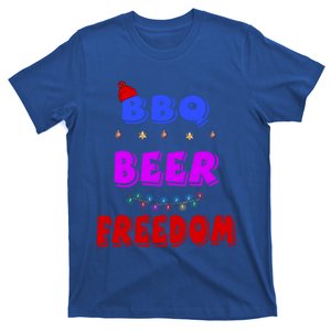 Bbq Beer Freedom America Christmas Cool Gift T-Shirt