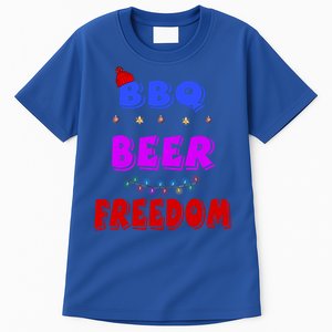 Bbq Beer Freedom America Christmas Cool Gift Tall T-Shirt