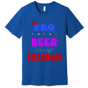 Bbq Beer Freedom America Christmas Cool Gift Premium T-Shirt