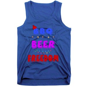 Bbq Beer Freedom America Christmas Cool Gift Tank Top