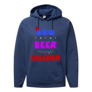 Bbq Beer Freedom America Christmas Cool Gift Performance Fleece Hoodie