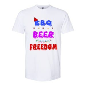 Bbq Beer Freedom America Christmas Cool Gift Softstyle CVC T-Shirt