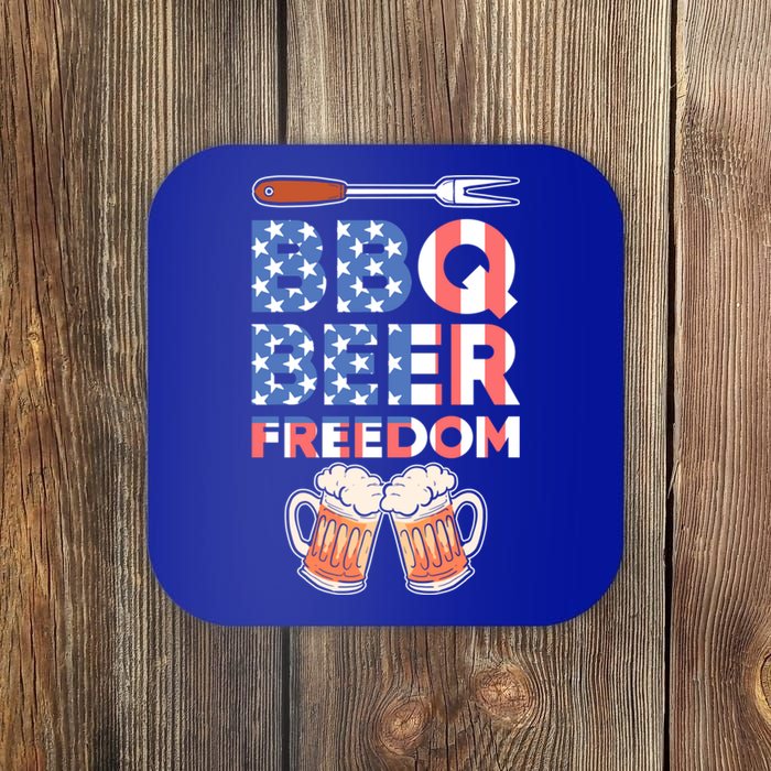 Bbq Beer Freedom America Usa Party 4th Of July Meaningful Gift Coaster