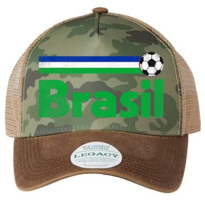 Brasil Brazil Fan Retro Vintage Flag Legacy Tie Dye Trucker Hat