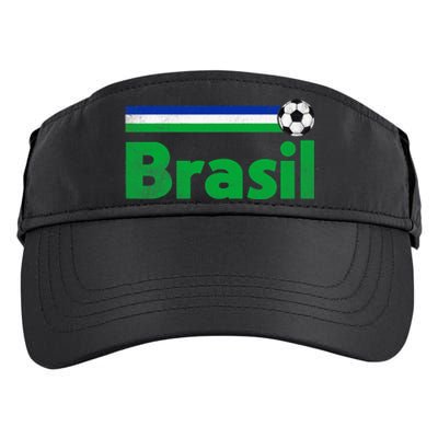 Brasil Brazil Fan Retro Vintage Flag Adult Drive Performance Visor