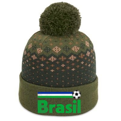 Brasil Brazil Fan Retro Vintage Flag The Baniff Cuffed Pom Beanie