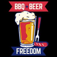 BBQ Beer Freedom America USA Party Summer Flatbill Hat