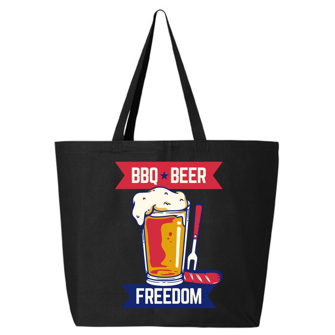 BBQ Beer Freedom America USA Party Summer 25L Jumbo Tote