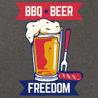 BBQ Beer Freedom America USA Party Summer Cotton Canvas Backpack