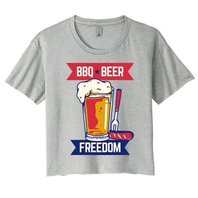 BBQ Beer Freedom America USA Party Summer Crop Top
