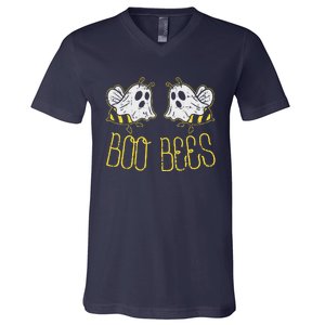 Boo Bees Funny Couples Halloween V-Neck T-Shirt