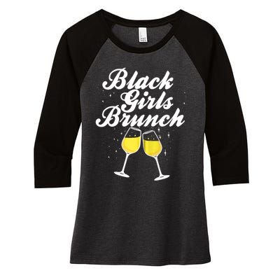 Black Brunch Funny Mimosa Black Brunch Women's Tri-Blend 3/4-Sleeve Raglan Shirt