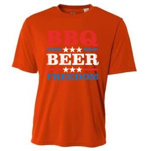 Bbq Beer Freedom Usa Party Gift Great Gift Cooling Performance Crew T-Shirt