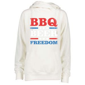 Bbq Beer Freedom Usa Party Gift Great Gift Womens Funnel Neck Pullover Hood