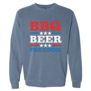 Bbq Beer Freedom Usa Party Gift Great Gift Garment-Dyed Sweatshirt