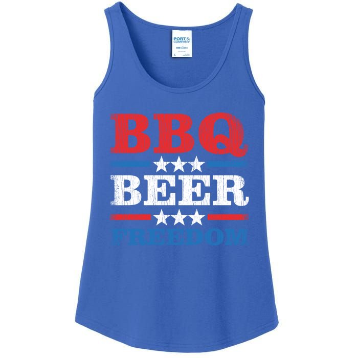 Bbq Beer Freedom Usa Party Gift Great Gift Ladies Essential Tank