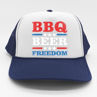 Bbq Beer Freedom Usa Party Gift Great Gift Trucker Hat