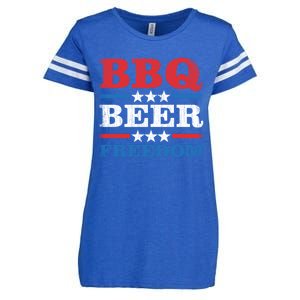 Bbq Beer Freedom Usa Party Gift Great Gift Enza Ladies Jersey Football T-Shirt