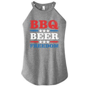 Bbq Beer Freedom Usa Party Gift Great Gift Women's Perfect Tri Rocker Tank