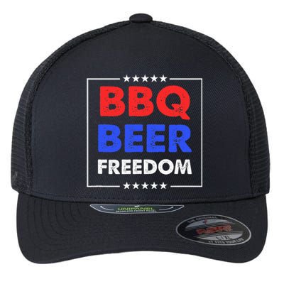 BBQ Beer Freedom Flexfit Unipanel Trucker Cap