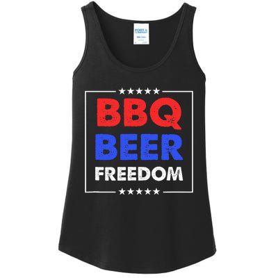 BBQ Beer Freedom Ladies Essential Tank