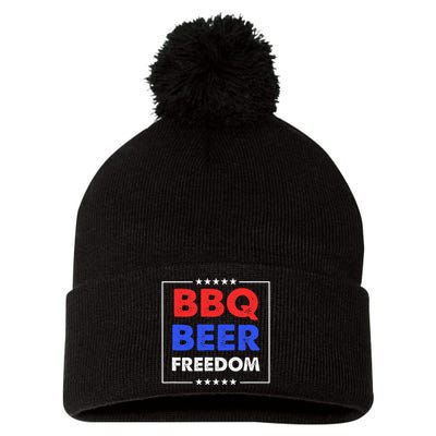 BBQ Beer Freedom Pom Pom 12in Knit Beanie