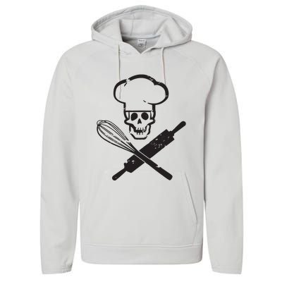 Badass Baker Funny Baking I Love Baking Humor Performance Fleece Hoodie