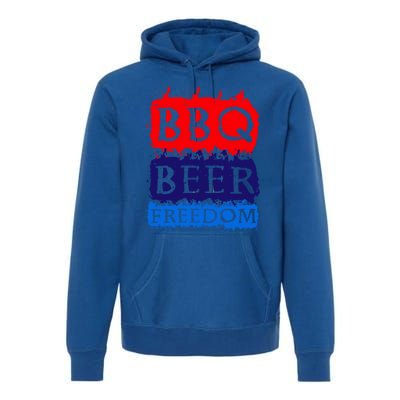 Bbq Beer Freedom For All Americans Gift Premium Hoodie