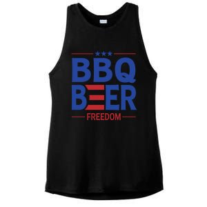 Bbq Beer Freedom Funny America 2020 Proud American Gift Ladies PosiCharge Tri-Blend Wicking Tank