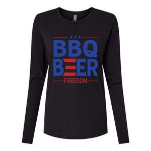 Bbq Beer Freedom Funny America 2020 Proud American Gift Womens Cotton Relaxed Long Sleeve T-Shirt