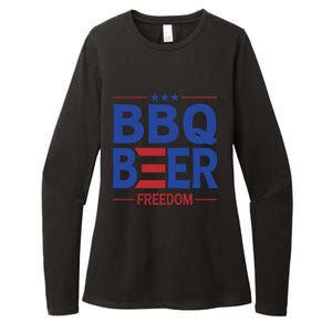 Bbq Beer Freedom Funny America 2020 Proud American Gift Womens CVC Long Sleeve Shirt