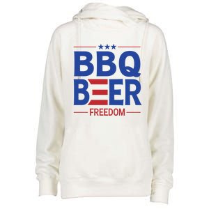 Bbq Beer Freedom Funny America 2020 Proud American Gift Womens Funnel Neck Pullover Hood