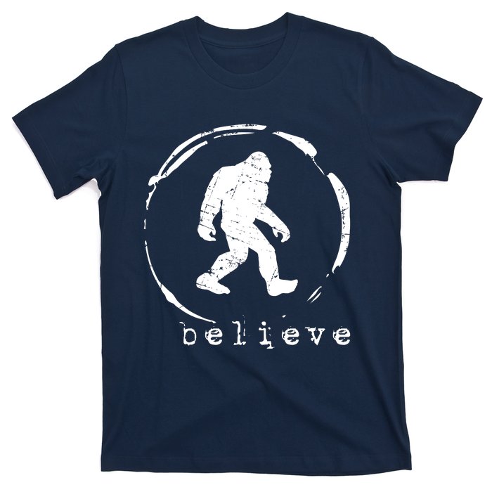 Believe Bigfoot Facts Silhouette Funny Sasquatch T-Shirt