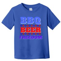 Bbq Beer Freedom For American Usa Party Great Gift Toddler T-Shirt