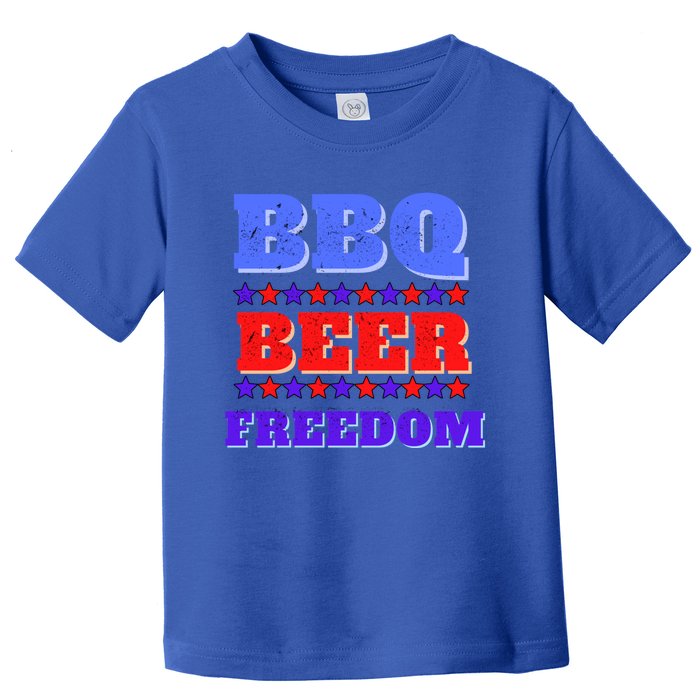 Bbq Beer Freedom For American Usa Party Great Gift Toddler T-Shirt