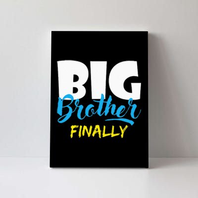 Big Brother Finally Pregnancy Announcement Baby Shower Canvas