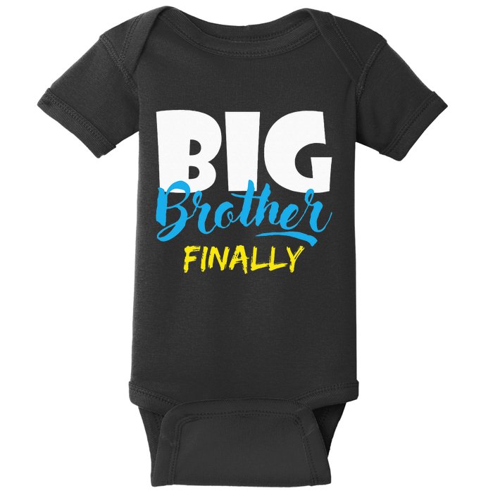 Big Brother Finally Pregnancy Announcement Baby Shower Baby Bodysuit