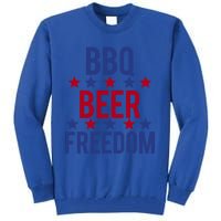 Bbq Beer Freedom Gift Tall Sweatshirt