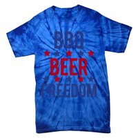 Bbq Beer Freedom Gift Tie-Dye T-Shirt