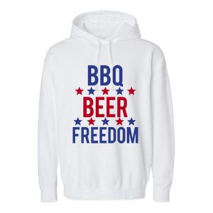 Bbq Beer Freedom Gift Garment-Dyed Fleece Hoodie